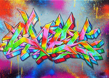 Painting titled "Wild Style" by Ches Graffiti Designs, Original Artwork, Spray paint