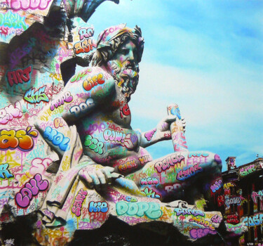 Druckgrafik mit dem Titel "Vandalism in Rome" von Ches Graffiti Designs, Original-Kunstwerk, Digitaldruck