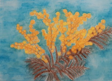Цифровое искусство под названием "Цветы Мимозы" - Ирина Закопец (Е.Р.), Подлинное произведение искусства, Цифровая живопись