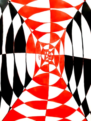 Artes digitais intitulada "Красное и чёрное" por Irina Zakopets (E R), Obras de arte originais, Pintura digital