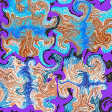 Цифровое искусство под названием "Фиолетовая абстракц…" - Ирина Закопец (Е.Р.), Подлинное произведение искусства, Цифровая ж…