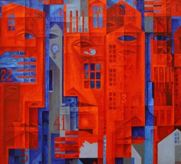 Картина под названием ""Перекрёсток"" - Сергей Чесноков-Ладыженский, Подлинное произведение искусства, Другой