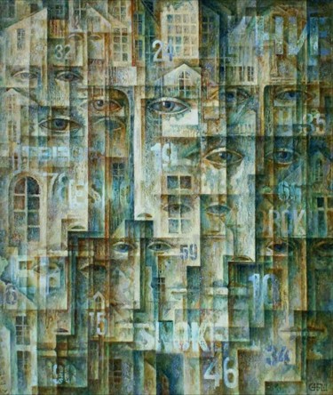 Картина под названием ""Ситуация"" - Сергей Чесноков-Ладыженский, Подлинное произведение искусства