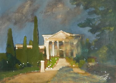 Pintura intitulada "Villa Fiorentina. N…" por Chesnov Evgenii, Obras de arte originais, Óleo