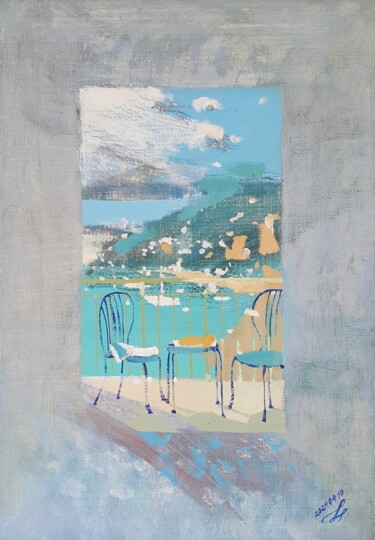 Painting titled "Mattino in Amalfi" by Chesnov Evgenii, Original Artwork, Oil