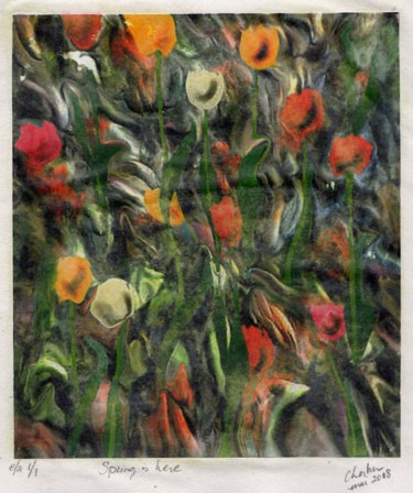 Gravures & estampes intitulée "C'est le printemps" par Richard Raveen Chester, Œuvre d'art originale, Impression numérique