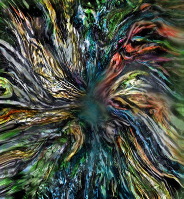 Arte digital titulada "Le point d'eau au b…" por Richard Raveen Chester, Obra de arte original, Trabajo Digital 2D