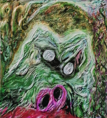Arts numériques intitulée "Le méchant M. Croco…" par Richard Raveen Chester, Œuvre d'art originale, Peinture numérique