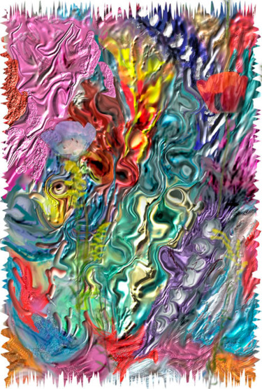 Arts numériques intitulée "le tapis volant" par Richard Raveen Chester, Œuvre d'art originale, Peinture numérique