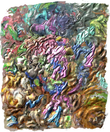 Arts numériques intitulée "le jardin potager a…" par Richard Raveen Chester, Œuvre d'art originale, Peinture numérique