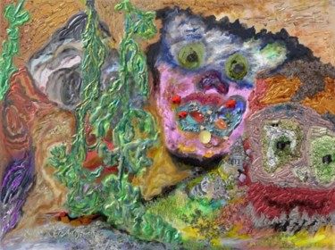 Цифровое искусство под названием "The 3 wise monkeys" - Richard Raveen Chester, Подлинное произведение искусства, Цифровая ж…