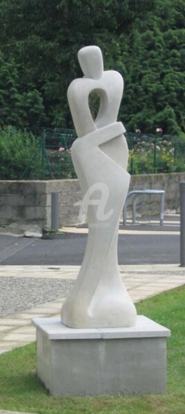 Sculpture intitulée "la baigneuse" par Janpi. R, Œuvre d'art originale, Pierre