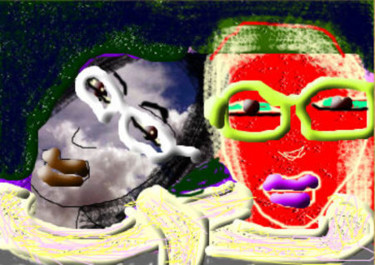 Digitale Kunst mit dem Titel "TWO FRIENDS" von Jean-Pierre Chevassus-Agnes, Original-Kunstwerk, Digitale Malerei