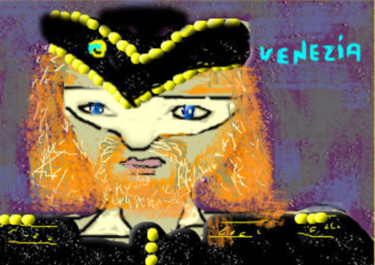 Digitale Kunst mit dem Titel "VENEZIA" von Jean-Pierre Chevassus-Agnes, Original-Kunstwerk, Digitale Malerei