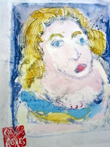 Tekening getiteld "" EMILIE PORTRAIT"" door Jean-Pierre Chevassus-Agnes, Origineel Kunstwerk, Anders