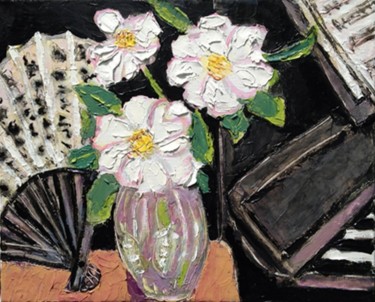 Peinture intitulée "old english roses a…" par Jean-Pierre Chevassus-Agnes, Œuvre d'art originale