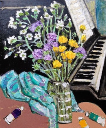 Painting titled "SAVAGES FLOWERS NEA…" by Jean-Pierre Chevassus-Agnes, Original Artwork