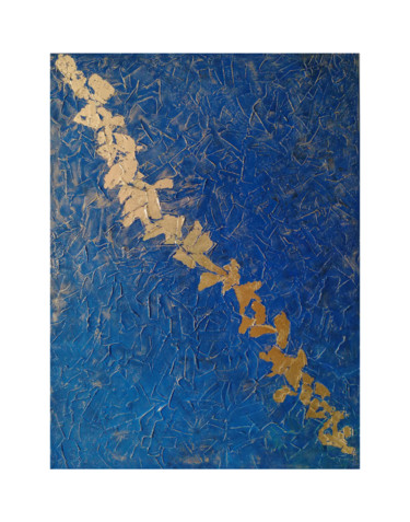Peinture intitulée "Le chemin doré" par Iryna Chevela, Œuvre d'art originale, Acrylique