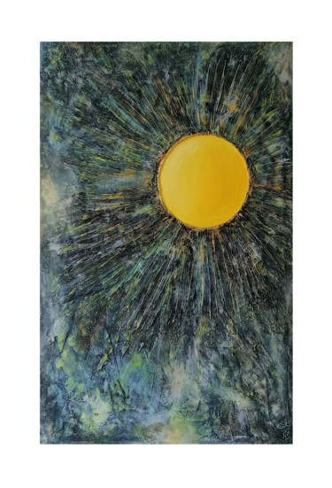Peinture intitulée "Le soleil" par Iryna Chevela, Œuvre d'art originale, Acrylique