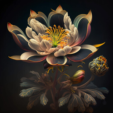 Arte digital titulada "Fleur inconnue" por Alf, Obra de arte original, Pintura Digital
