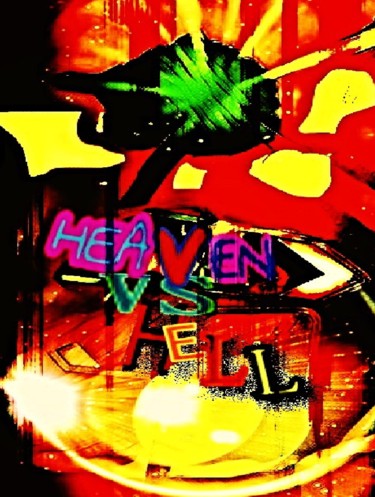 Digital Arts titled "HeaVen VS Hell" by Chez Seraphine, Original Artwork