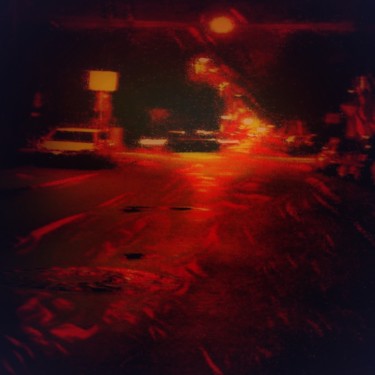 Digitale Kunst getiteld "HIGHWAYtoHELLatNIGHT" door Chez Seraphine, Origineel Kunstwerk, 2D Digital Work