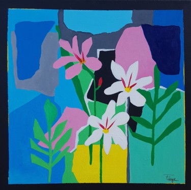 Peinture intitulée "Floraison" par Laurence Faye, Œuvre d'art originale, Acrylique