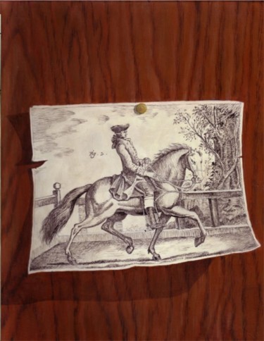 Peinture intitulée "Le cavalier" par Christiane Heydon, Œuvre d'art originale