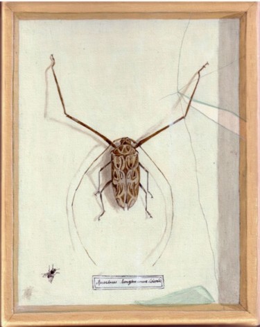 Peinture intitulée "L'insecte" par Christiane Heydon, Œuvre d'art originale