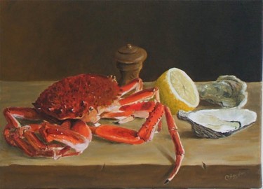 Peinture intitulée "L'araignée de mer" par Christiane Heydon, Œuvre d'art originale