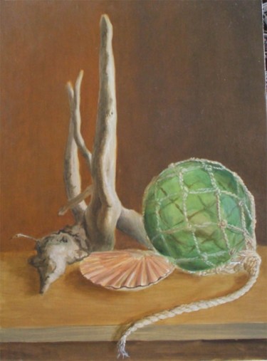 Peinture intitulée "Bois flotté" par Christiane Heydon, Œuvre d'art originale