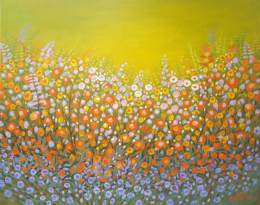 "Flower grass 1 Pain…" başlıklı Tablo Chi Nguyen tarafından, Orijinal sanat, Akrilik