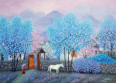 Картина под названием "My homeland" - Chi Nguyen, Подлинное произведение искусства, Акрил Установлен на Деревянная рама для…