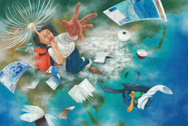 Malerei mit dem Titel "Vagabond" von Chia-Yen Ho, Original-Kunstwerk, Acryl