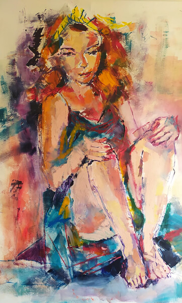 Malerei mit dem Titel "Claudia" von Chiara Abbaticchio, Original-Kunstwerk, Öl