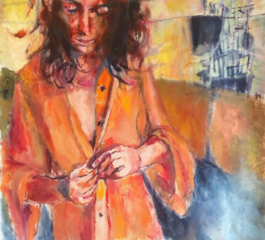 Pintura titulada "MI vedo attraverso…" por Chiara Abbaticchio, Obra de arte original, Oleo Montado en Bastidor de camilla de…