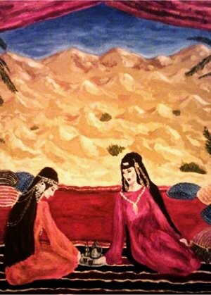 Pittura intitolato "Il the' nel deserto" da Chiara Machetti, Opera d'arte originale