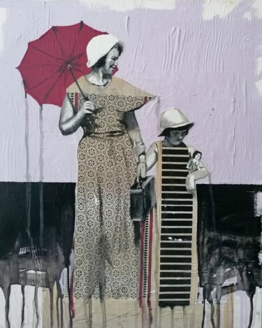 Peinture intitulée "MADRE E FIGLIA" par Chiara Napolitano, Œuvre d'art originale, Acrylique