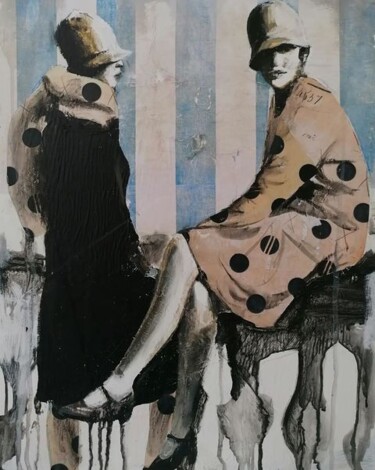 Painting titled "INVERNO A POIS" by Chiara Napolitano, Original Artwork, Acrylic