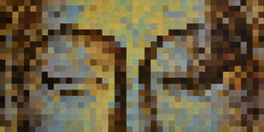 Картина под названием "BUDDAH" - Chiara Roth, Подлинное произведение искусства, Акрил Установлен на Деревянная рама для носи…