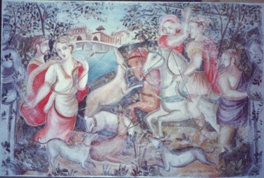 Pittura intitolato "Caccia Diana" da Chiara Casari, Opera d'arte originale