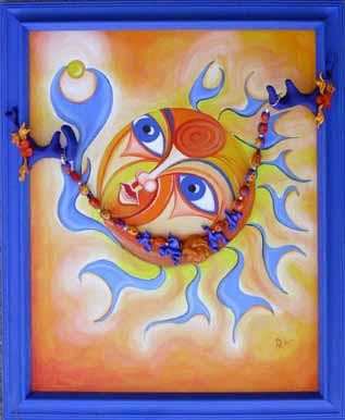 Design intitolato "new sun" da Doris Carstens, Opera d'arte originale