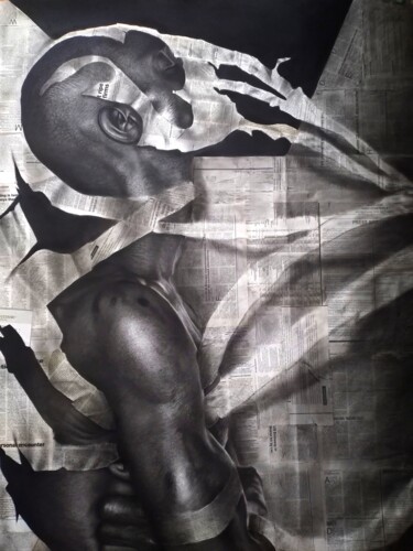 Drawing titled "The unknown" by Chifart, Original Artwork, Charcoal