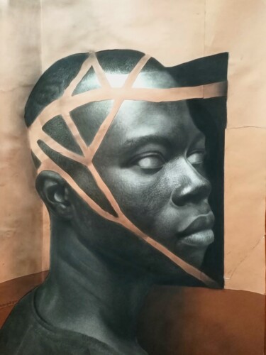 Drawing titled "Roots" by Chidi Chibueze, Original Artwork, Charcoal