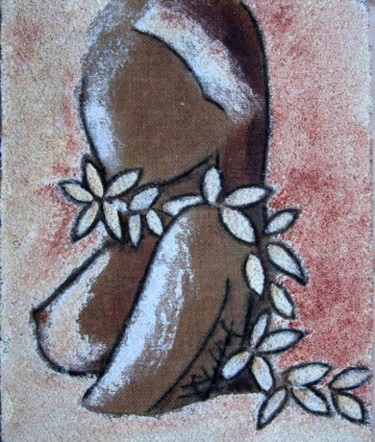 Peinture intitulée "collier de fleurs" par Sonja Chiffot, Œuvre d'art originale