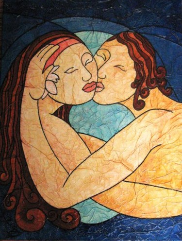 Peinture intitulée "D'amour ou d'amitié" par Sonja Chiffot, Œuvre d'art originale, Huile