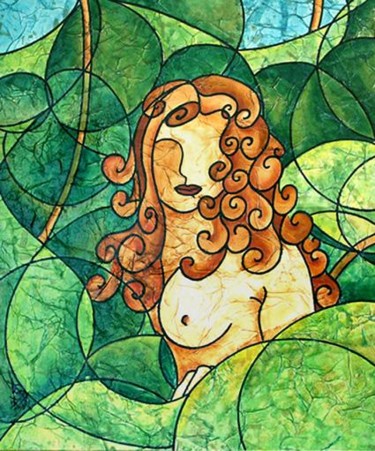 Peinture intitulée "Vénus au jardin" par Sonja Chiffot, Œuvre d'art originale, Huile
