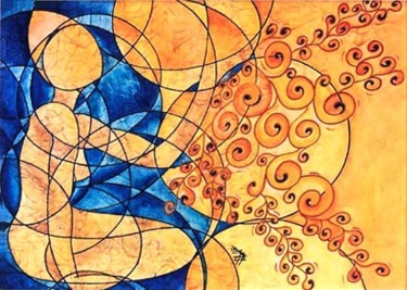 Peinture intitulée "Energie créatrice" par Sonja Chiffot, Œuvre d'art originale