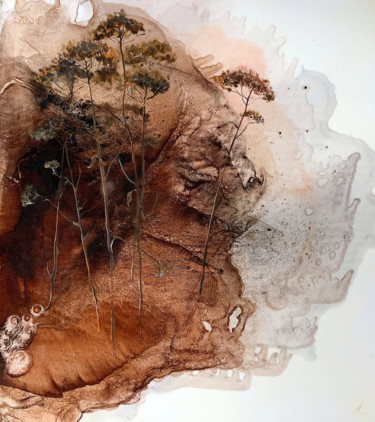 Картина под названием "Таинственный лес" - Екатерина Чигодаева, Подлинное произведение искусства, Акрил