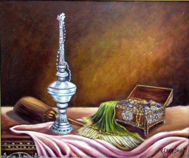 Peinture intitulée "Elements féminin" par Redha Chikh Bled, Œuvre d'art originale